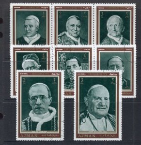 Ajman 1971 Xmas Popes CTO