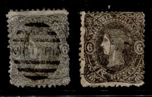 Victoria #68,68a QV Definitives Wmk.80 Used