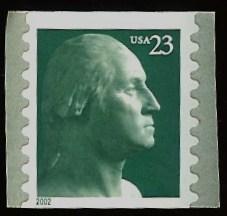 #3617 Washington Bust S/A Coil (2002 date) - MNH