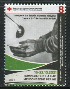 301 - NORTH MACEDONIA 2021- Fight Against Hunger - Surcharge Stamp - MNH