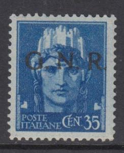 ITALY RSI (Social R) n.476A Colour ERROR cv 1680$ MNH** Certificate +Fiecchi R+