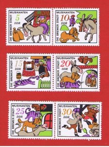 Germany(DDR) #1339-1344   MVFLH OG  Fairy Tale    Free S/H