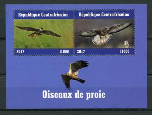 Central African Republic 2017 CTO Birds of Prey 2v M/S III Raptors Stamps