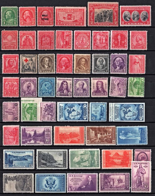 Mint Oldies Group of 51 Stamps: MH/MHR/MGD/NGAI