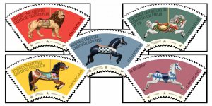 2022 Canada Vintage Carousels (5) (Scott 3344-48) MNH