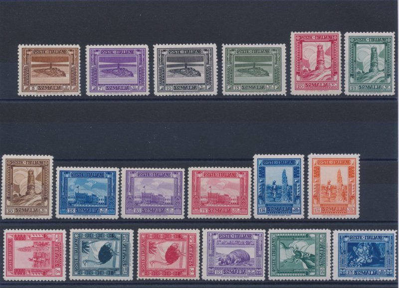 1932 SOMALIA - Pictorial Set, Notched 12, 18 values, MNH **