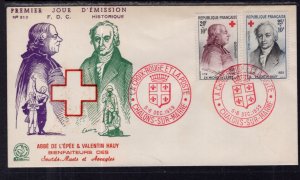 France B337-B338 Red Cross U/A FDC