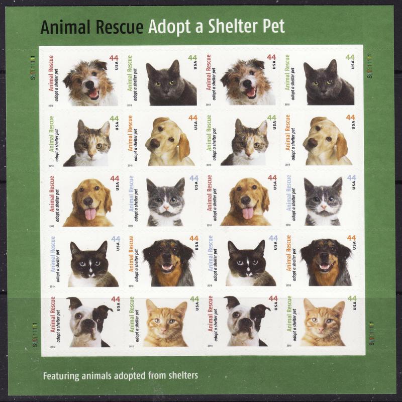 United States #4460a F-VF Mint NH ** Dogs and Cats Rescue