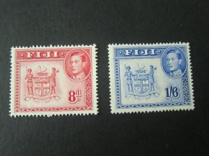 Fiji 1938 Sc 126,128Ab(perf,13) MH