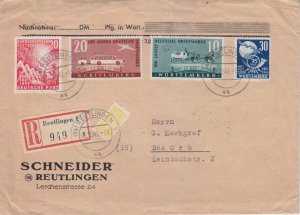 GERMANY Alliiert Franz. Zone [Württemberg] MiNr 0049-50 ( Brief ) [01] Misch...