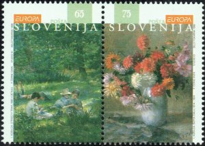 Slovenia 1996 MNH Stamps Scott 251a Europa CEPT Famous Women Art Painting Flower