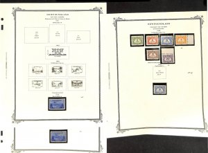 Newfoundland Collection 1919-1943 on 4 Scott Specialty Pages Back of Book (CK)