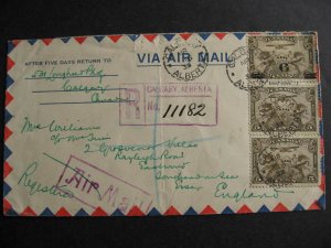 Canada 1932 registered cover to Great Britain, with faults check it out! 