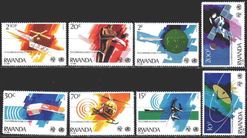 Rwanda. 1981. 1127-34. Communication, space, satellites. MNH.