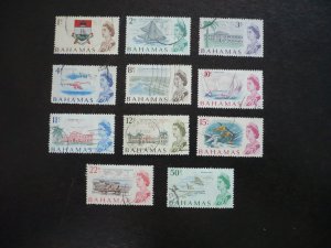 Stamps - Bahamas - Scott# 252-255,257-263 - Used Part Set of 11 Stamps