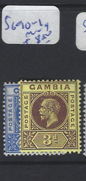 GAMBIA (P0106B)  KGV  2 1/2D, 3D   SG 90-1   MOG