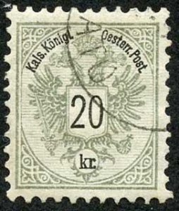 Áustria SG74d perf 10.5 (linha) muito bem usado-