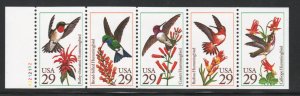 ALLY'S STAMPS US Scott #2646a 29c Hummingbirds - B/P [5] MNH F/VF [BP-57c]