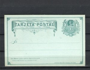 CHILE; 1890s early classic Mint Postal Stationary Card 