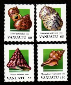 Vanuatu # 611-614 Mint NH Sea Shells!