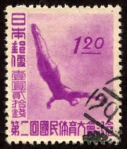 Japan #398  u - 1947 National Athletic Meet - diving