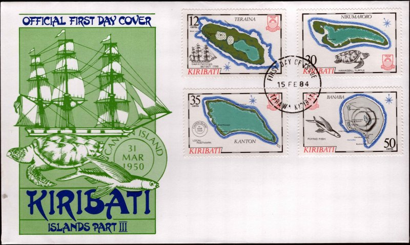 Kiribati, Worldwide First Day Cover, Ships, Marine Life