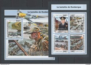 2017 Djibouti World War Ii Wwii Battle Of Dunkirk #1931-34+Bl1002 ** Fd1180