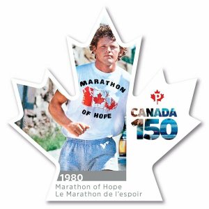DIE CUT = TERRY FOX = MARATHON OF HOPE = CANADA 150=BK st MNH Canada 2017 #3003i