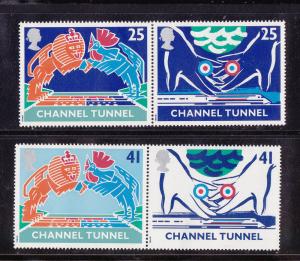 Great Britain # 1559a-1561a, Channel Tunnel, Mint NH, 1/2 Cat.