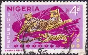 NIGERIA 1966 QEII 4d Multicoloured SG177 Used