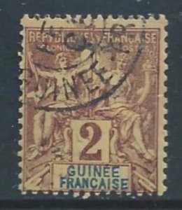 French Guinea #2 Used 2c Navigation & Commerce
