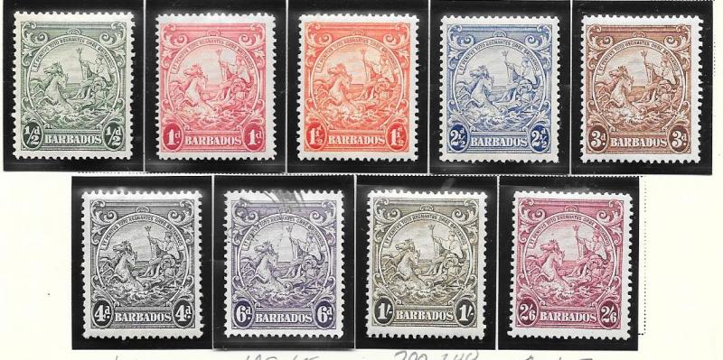 Barbados #193-201 set (MLH) CV$29.80