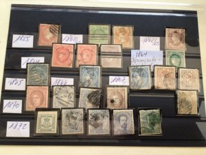 Spain 1853  to 1872 mounted mint & used stamps A12818