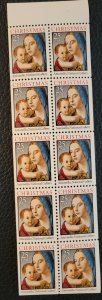 Scott #2514b Christmas Madonna (Antonello) Booklet Pane of 10 Stamps - MNH