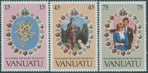 Vanuatu 1981 SG315-317 Royal Wedding set MNH