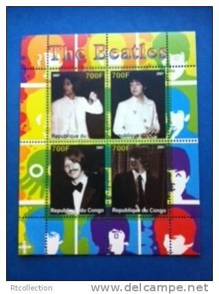 Congo 2007 The Beatles Singer People Music Artist Musician Band M/S Stamps MNH