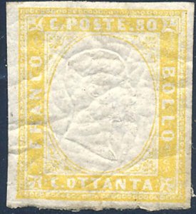 Italy Sardinia 1862 Sc 14 King Victor Emmanuel II Stamp MDG