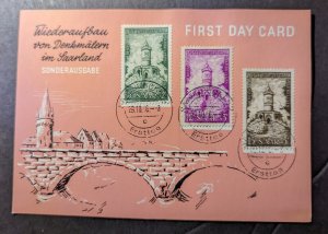 1956 Germany SAAR Postcard First Day Cover FDC Saarbrucken