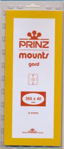 Prinz Scott Stamp Mount Size 40/265 mm - BLACK (Pack of 10) (40x265  40mm) STRIP 