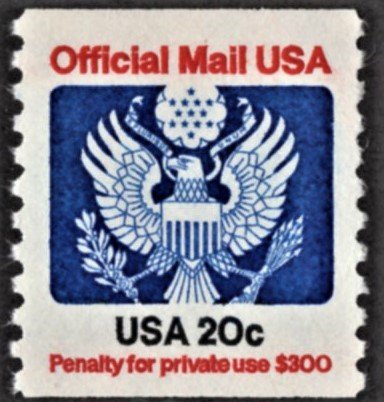 US O135 MNH VF Official USA 20 Cent Coil Perforated 11 Vertically