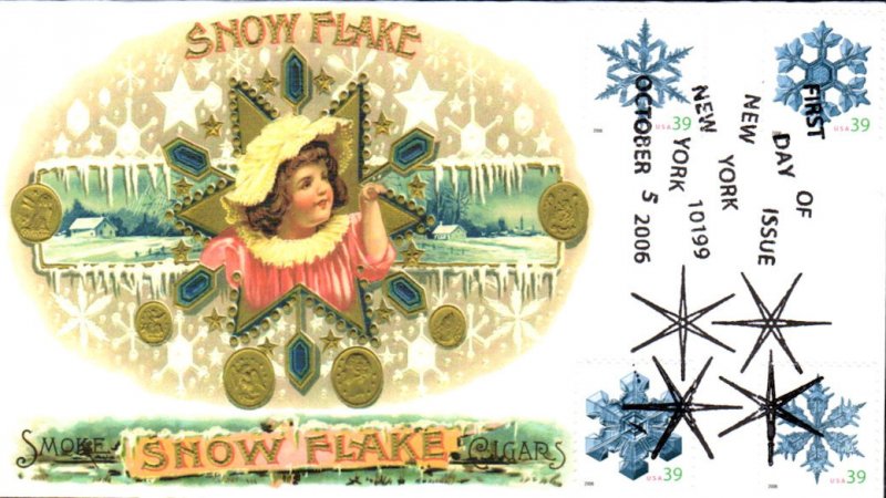 #4101-04 Holiday Snowflakes S & T FDC