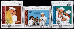 1989 Laos Scott #- 946-948 100th Anniversary of the Birth of Jawaharlal Nehru