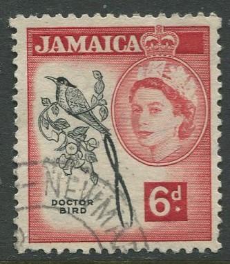 Jamaica -Scott 166 - QEII Definitive -1956 - Used - Single 6p Stamp