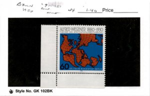 Germany - Berlin, Postage Stamp, #9N451 Mint NH, 1980 World Map (AC)