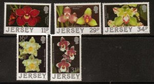 JERSEY SG433/7 1988 ORCHIDS MNH