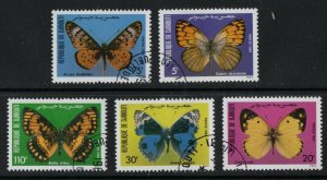 Thematic stamps Djibouti 1984 Butterflys 898/902 used