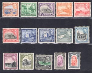 1938-51 Cipro, Stanley Gibbons n. 151/63 - MNH**