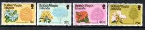 BRITISH VIRGIN ISLANDS 338-341 MNH VF Flowering Trees  Complete set