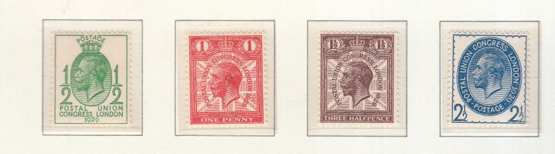 GEORGE 5TH 1929 PUC LOW VALUE SET MOUNTED MINT