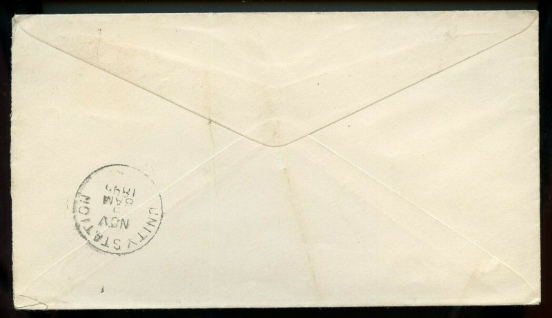 U.S. T I 1st Bur. Iss. on 1895 Ad Cover for Bindley Hardware in Pittsburgh, PA